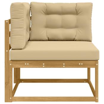Outdoor Ecksofa Polyester Weiß