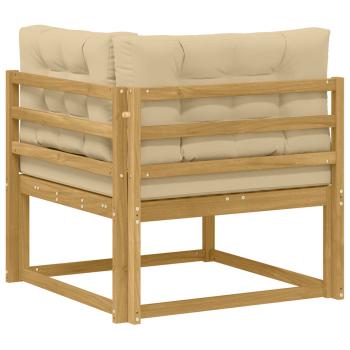 Outdoor Ecksofa Polyester Weiß