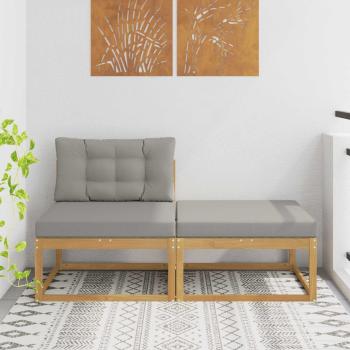 ARDEBO.de - 2 Stück Outdoor-Fußhocker Polyester Weiß