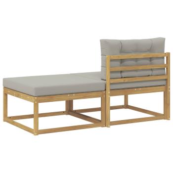 2 Stück Outdoor-Fußhocker Polyester Weiß