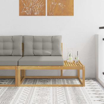 ARDEBO.de - Outdoor End Sofa mit Kissen Weiß 115 x 83 x 73 cm Polyester