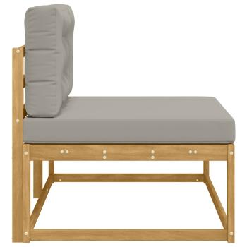 Outdoor End Sofa mit Kissen Weiß 115 x 83 x 73 cm Polyester