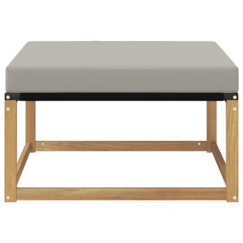 Outdoor-Fußhocker Massivholz Akazie Weiß