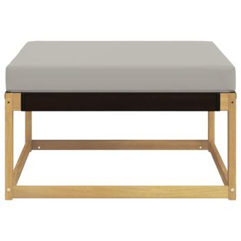 Outdoor-Fußhocker Massivholz Akazie Weiß