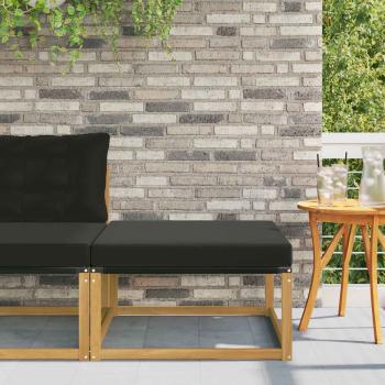 ARDEBO.de - Outdoor-Fußhocker Massivholz Akazie Weiß