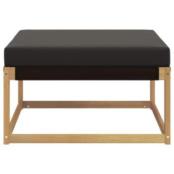Outdoor-Fußhocker Massivholz Akazie Weiß