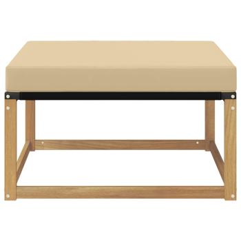 Outdoor-Fußhocker Massivholz Akazie Weiß