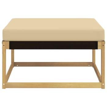 Outdoor-Fußhocker Massivholz Akazie Weiß