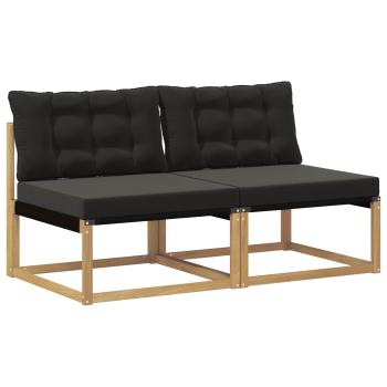 Outdoor Mittelsofa Massivholz Akazie Weiß