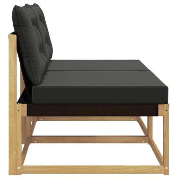 Outdoor Mittelsofa Massivholz Akazie Weiß
