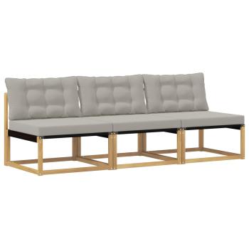 Outdoor Mittelsofa Massivholz Akazie Weiß