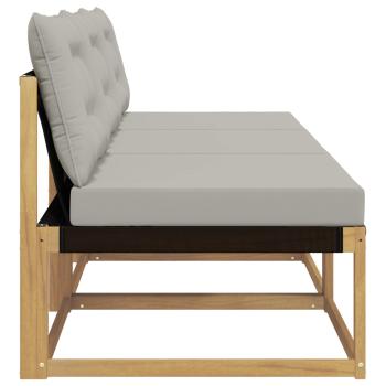Outdoor Mittelsofa Massivholz Akazie Weiß