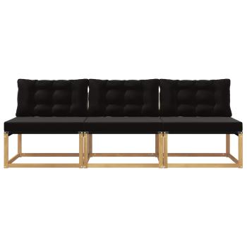 Outdoor Mittelsofa Massivholz Akazie Weiß
