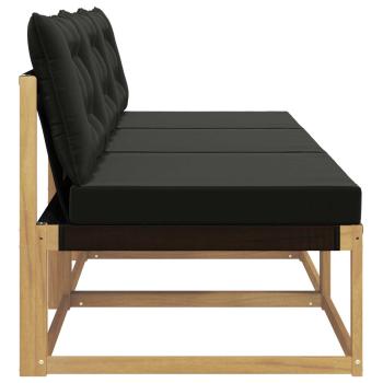 Outdoor Mittelsofa Massivholz Akazie Weiß