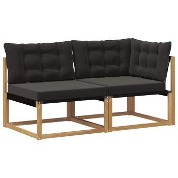Outdoor-Sofagarnitur Massivholz Akazie Weiß