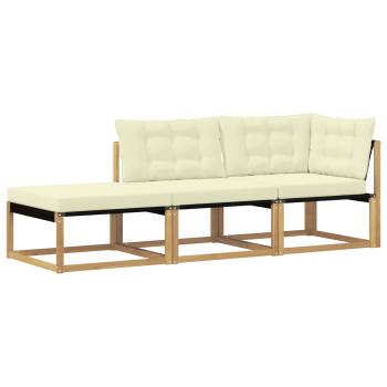 Outdoor-Sofagarnitur Massivholz Akazie Weiß