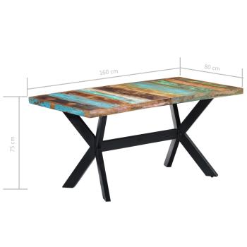 Esstisch 160x80x75 cm Altholz Massiv