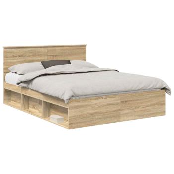 Bettrahmen Sonoma-Eiche 150 x 200 cm Massives Kiefernholz