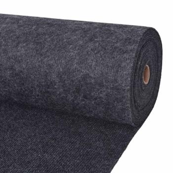 ARDEBO.de - Teppich Anthrazit 1,2 x 10 m Polyester