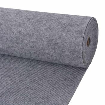 ARDEBO.de - Teppich Grau 1,2 x 20 m Polyester