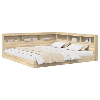 Bücherregal-Bett Sonoma-Eiche 180 x 200 cm Holzwerkstoff