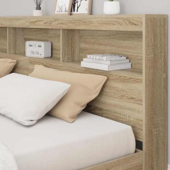 Bücherregal-Bett Sonoma-Eiche 180 x 200 cm Holzwerkstoff