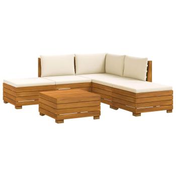 6 stk. Outdoor-Sofagarnitur Massivholz Akazie Braun