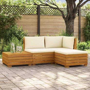 ARDEBO.de - 4 stk. Outdoor-Sofagarnitur Massivholz Akazie Braun
