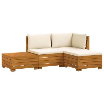 4 stk. Outdoor-Sofagarnitur Massivholz Akazie Braun