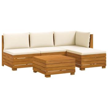 5 stk. Outdoor-Sofagarnitur Massivholz Akazie Braun