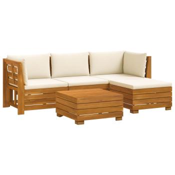 5 stk. Outdoor-Sofagarnitur Massivholz Akazie Braun