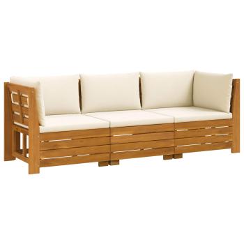 3 stk. Outdoor-Sofagarnitur Massivholz Akazie Braun