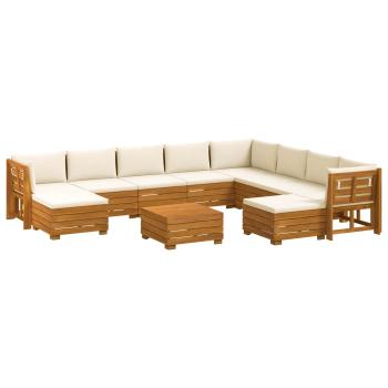 11 stk. Outdoor-Sofagarnitur Massivholz Akazie Braun