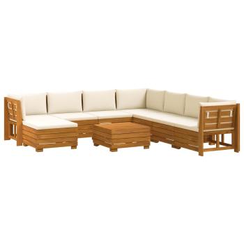 9 stk. Outdoor-Sofagarnitur Massivholz Akazie Braun