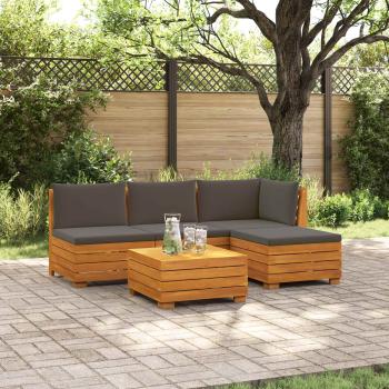 ARDEBO.de - 5 stk. Outdoor-Sofagarnitur Massivholz Akazie Braun