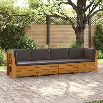 ARDEBO.de - 4 stk. Outdoor-Sofagarnitur Massivholz Akazie Braun
