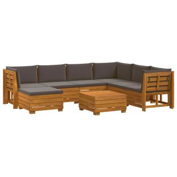 8 stk. Outdoor-Sofagarnitur Massivholz Akazie Braun