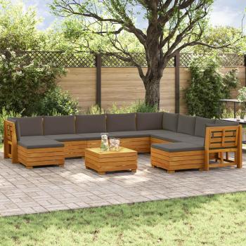 ARDEBO.de - 11 stk. Outdoor-Sofagarnitur Massivholz Akazie Braun