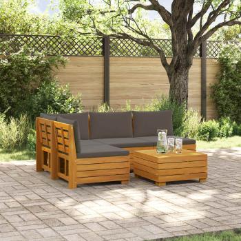 ARDEBO.de - 5 stk. Outdoor-Sofagarnitur Massivholz Akazie Braun