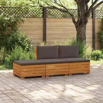 ARDEBO.de - 3 stk. Outdoor-Sofagarnitur Massivholz Akazie Braun