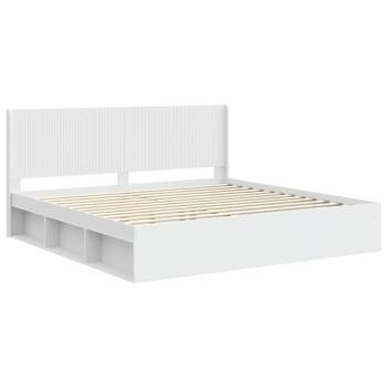 Bettgestell mit Stauraum und Kopfteil 2 Stk. Holzwerkstoff