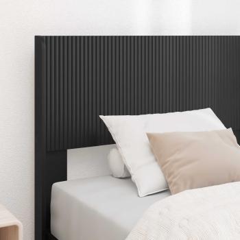 Bettgestell mit Stauraum und Kopfteil Schwarz 90 x 190 cm