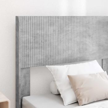 Bettgestell mit Stauraum und Kopfteil Betongrau 75 x 190 cm