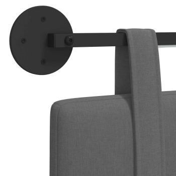Hängendes Kopfteil Mit LED Licht Dunkelgrau Stoff