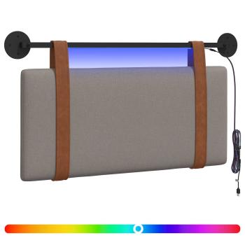 Hängendes Kopfteil Mit LED Licht Taupe Antikes PU