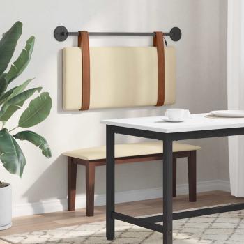 Hängendes Kopfteil Mit LED Licht Creme Antikes PU