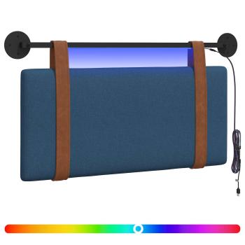 Hängendes Kopfteil Mit LED Licht Blau Antikes PU
