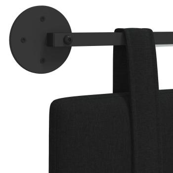 Hängendes Kopfteil Mit LED Licht Schwarz Stoff