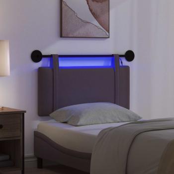 Hängendes Kopfteil Mit LED Licht Dunkelbraun Stoff