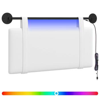 Hängendes Kopfteil Mit LED Licht Weiß Stoff